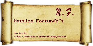 Mattiza Fortunát névjegykártya